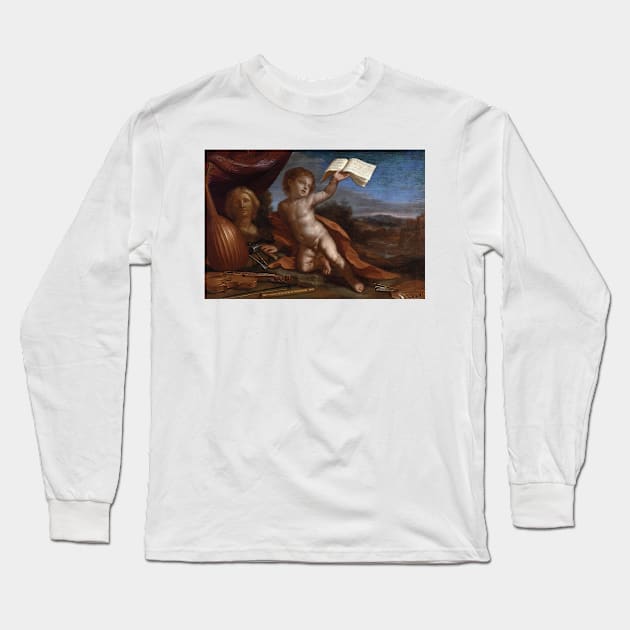 L'Amore Virtuoso by Guercino Long Sleeve T-Shirt by Classic Art Stall